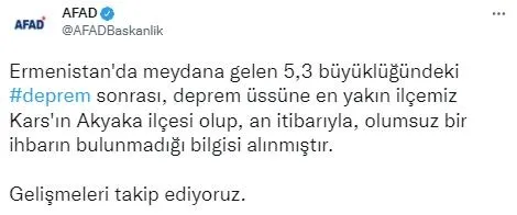 AFAD duyurdu! 6.2 büyüklüğünde depremle sallandılar | Ermenistan ve Gürcistan’da deprem | Türkiye’de bazı illerde de hissedildi | Son depremler