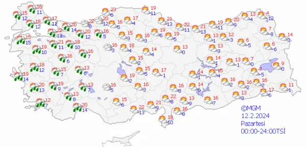 1707632136937.png Sıcaklıklar düşüyor sağanak yağış yolda! 81 ilde alarm verildi! Meteoroloji'den üst üste uyarılar... - 5