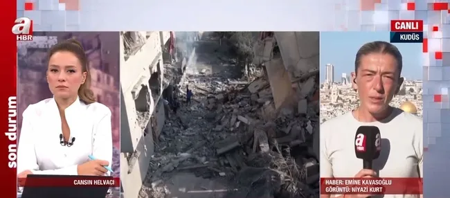 Gazze 19. güne yine katliamla uyandı! A Haber savaşın sıcak bölgelerinden canlı takipte