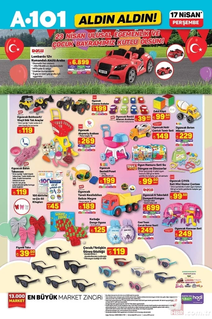 A101 aktüel 17 Nisan kataloğu yayınlandı: 10 litre Ayçiçek yağı 769 TL 2