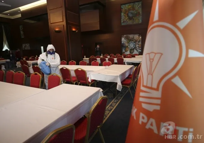 AK Parti Genel Merkezi koronavirüs (corona virüs) için dezenfekte edildi 3