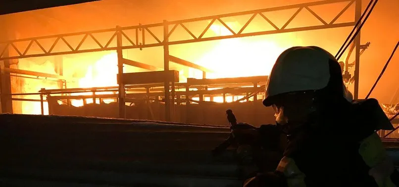 Manisa'da fabrika yangını