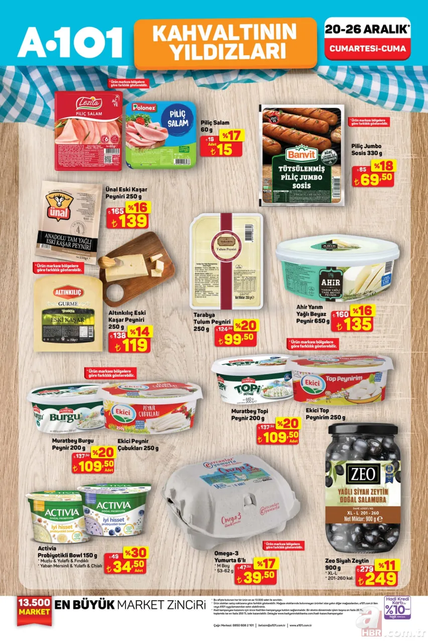 20-26 Aralık Haftanın Yıldızları A101 aktüel katalog: Taze gıda ve kasap ürünlerinde indirim! 5