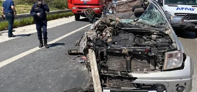 Kahramanmaraş’taki kazada araç hurdaya döndü: 1 ölü, 2 yaralı