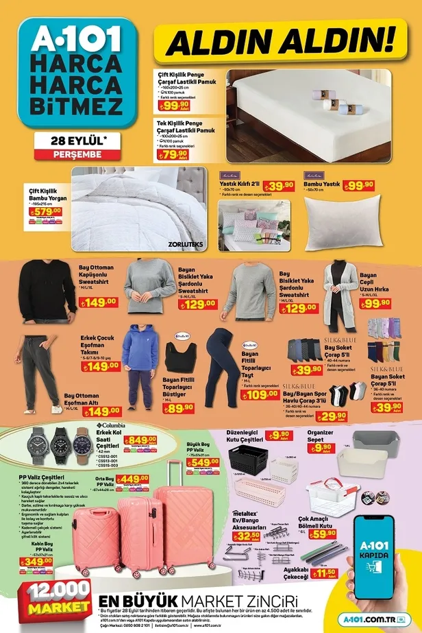 A101 uygun fiyatlı ürünlerini bir katalogda topladı! 192,50 TL’den 1kg tereyağı, 90,50 TL’den 750gr beyaz peynir, 25 TL’den 1,5L ayran, 61 TL’den 5kg un satışa sunuyor - 22