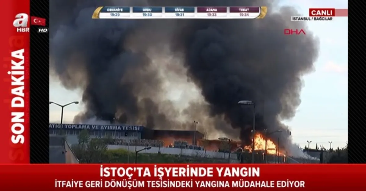 İSTOÇ'ta işyerinde yangın