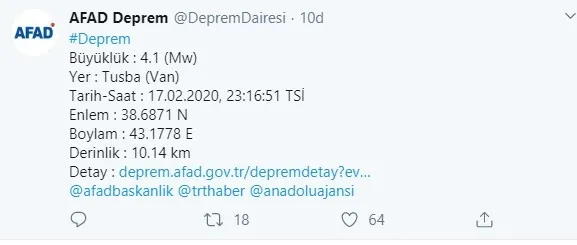 Son dakika: Van'da peş peşe korkutan depremler - 1
