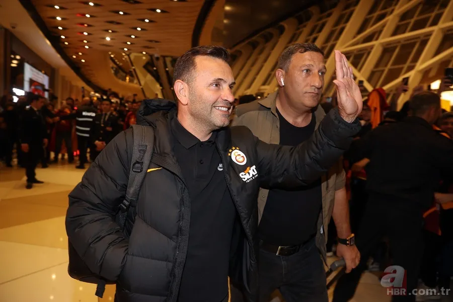 Galatasaray kafilesi Karabağ maçı için gittiği Bakü'de coşkuyla karşılandı 2