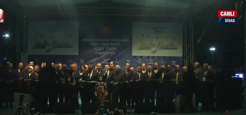 Ankara-Sivas YHT hattı açıldı! Cumhur İttifakı tam kadro bölgede! Sivas-Ankara arası 2 saate düştü...