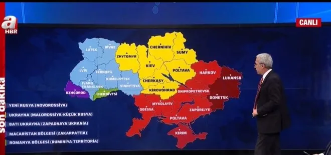 İşte en kötü senaryoda Ukrayna haritası: Küçücük bir yere hapsedilmiş! Ukrayna ikiye mi bölünecek? Rusya ne amaçlıyor?