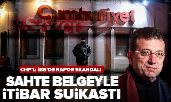İBB başkanı ve muhalefetten sahte belgeyle itibar suikastı! Yalana kapak attılar