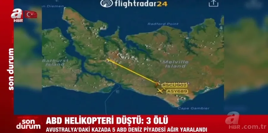 ABD'ye ait "V-22 Osprey" tipi askeri helikopter düştü: 3 asker öldü 5