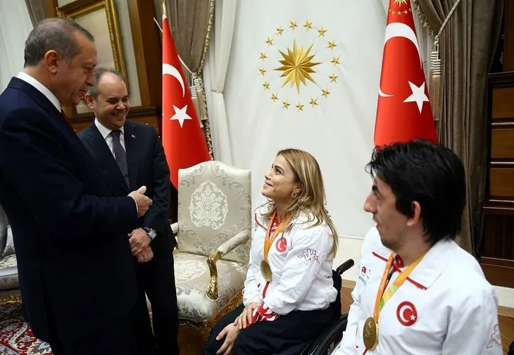 Erdoğan, Rio 2016 Paralimpik Olimpiyatları’nda madalya alan sporcuları kabul etti