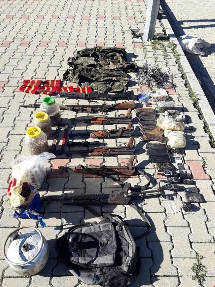 Tunceli’de teröristlere ait makineli tüfek ve patlayıcılar ele geçirildi