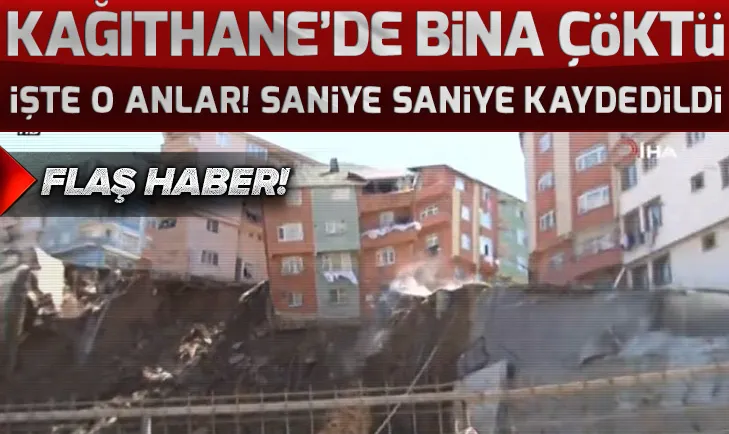 Kağıthanede feci olay! 4 katlı bina çöktü