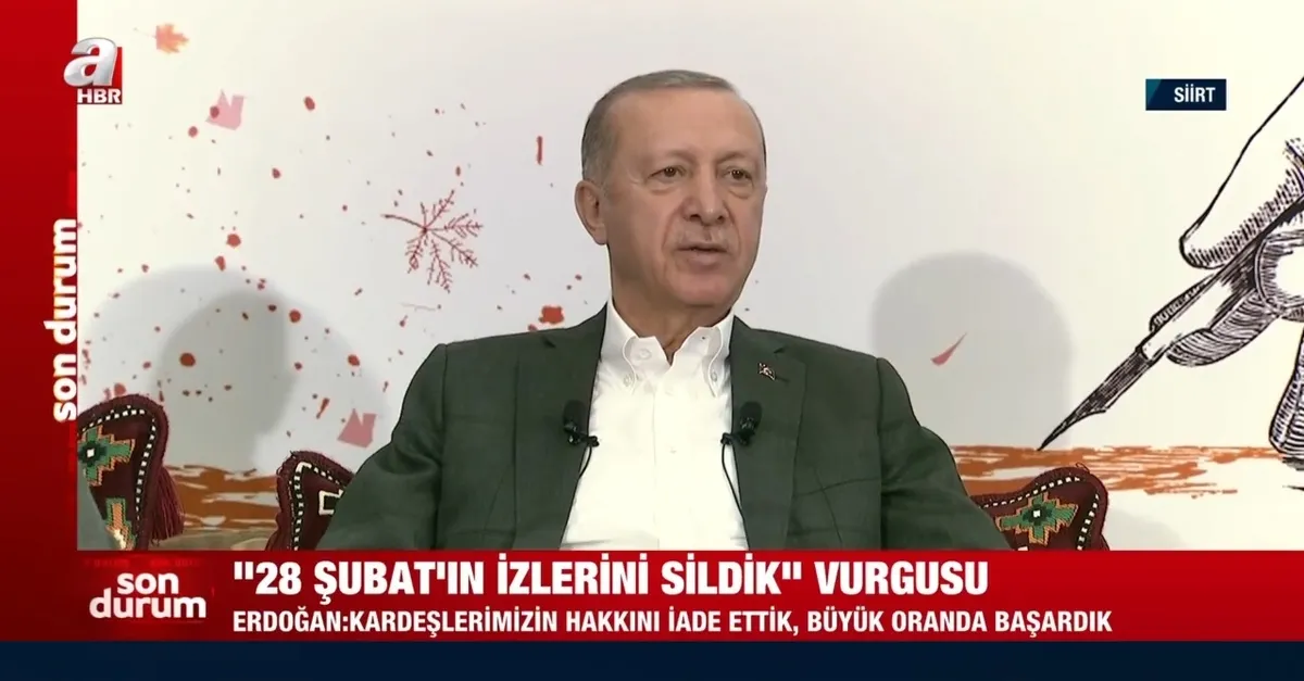 Başkan Erdoğan'dan Siirt'te "28 Şubat" vurgusu: İzlerini sildik! - SONDAKİKA