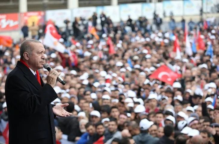 Başkan Erdoğan'ın Malatya mitinginden dikkat çeken kare