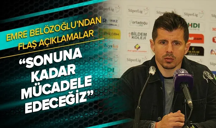Yeni Malatyaspor maçının ardından Emre Belözoğlu'ndan flaş açıklamalar