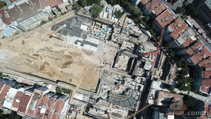 Taksim Camii inşaatındaki son durum havadan görüntülendi | Taksim Camii ne zaman açılacak?