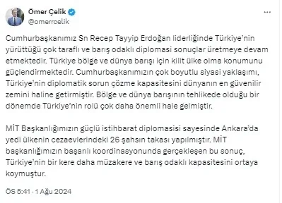 son-dakika-mit-koordine-etti-ankarada-abd-ve-rusya-arasinda-casus-takasi-1722523440672.jpg AK Parti Sözcüsü Ömer Çelik'in paylaşımı.