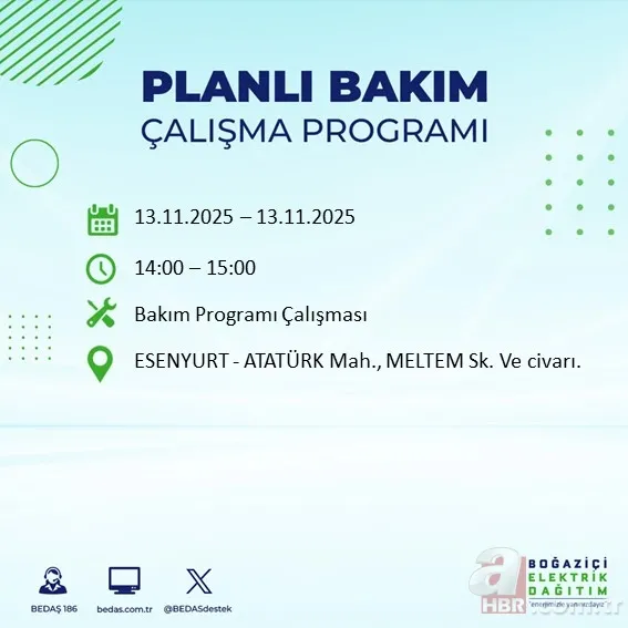İSTANBUL’DA 10 SAATLİK KESİNTİ! Elektrikler ne zaman gelecek, hangi ilçelerde kesinti olacak? 12