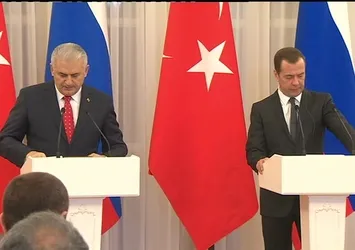 Başbakan Yıldırım ile Medvedev'den ortak açıklama