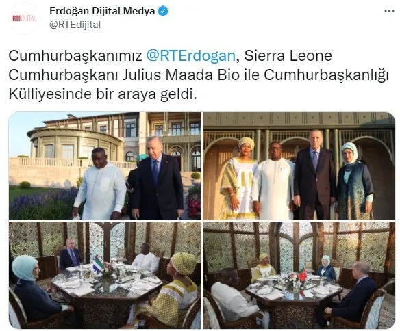 Başkan Erdoğan Sierra Leone Cumhurbaşkanı Julius Maada Bio'yu kabul etti - 1