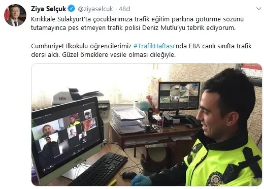 Milli Eğitim Bakanı Ziya Selçuk'tan o polise tebrik - 1