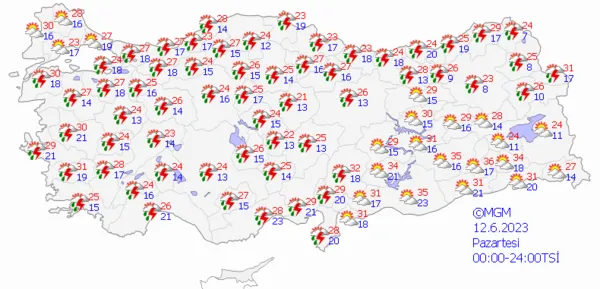 1686236115348.png Güneşli havalara bir süre veda! Kuvvetli sağanak yağış yolda! Meteoroloji'den çok sayıda ile uyarı... - 7