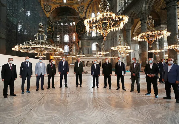 Son dakika: Başkan Erdoğan'dan Ayasofya Camii'nde inceleme - 4