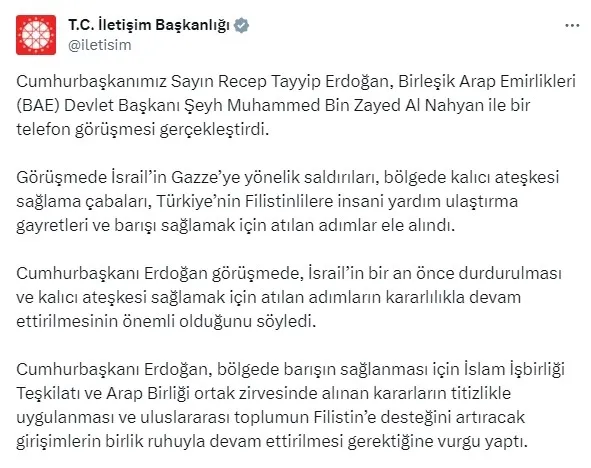 baskan-erdogan-bae-devlet-baskani-al-nahyan-ile-bir-telefon-gorusmesi-gerceklestirdi-1702663463605.jpg Başkan Erdoğan BAE Devlet Başkanı Al Nahyan ile bir telefon görüşmesi gerçekleştirdi - 1