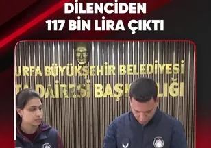 DİLENCİDEN 117 BİN LİRA ÇIKTI