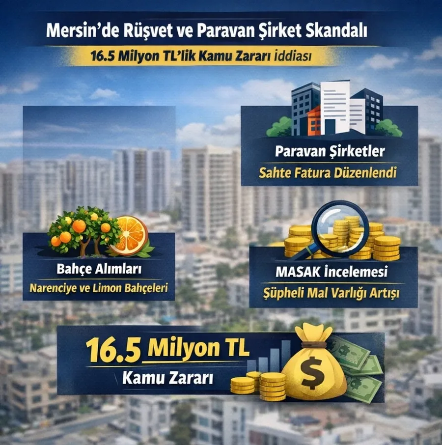 Mersin’de rüşvet iddiası: Paravan şirketlerle 16.5 milyon TL - 1