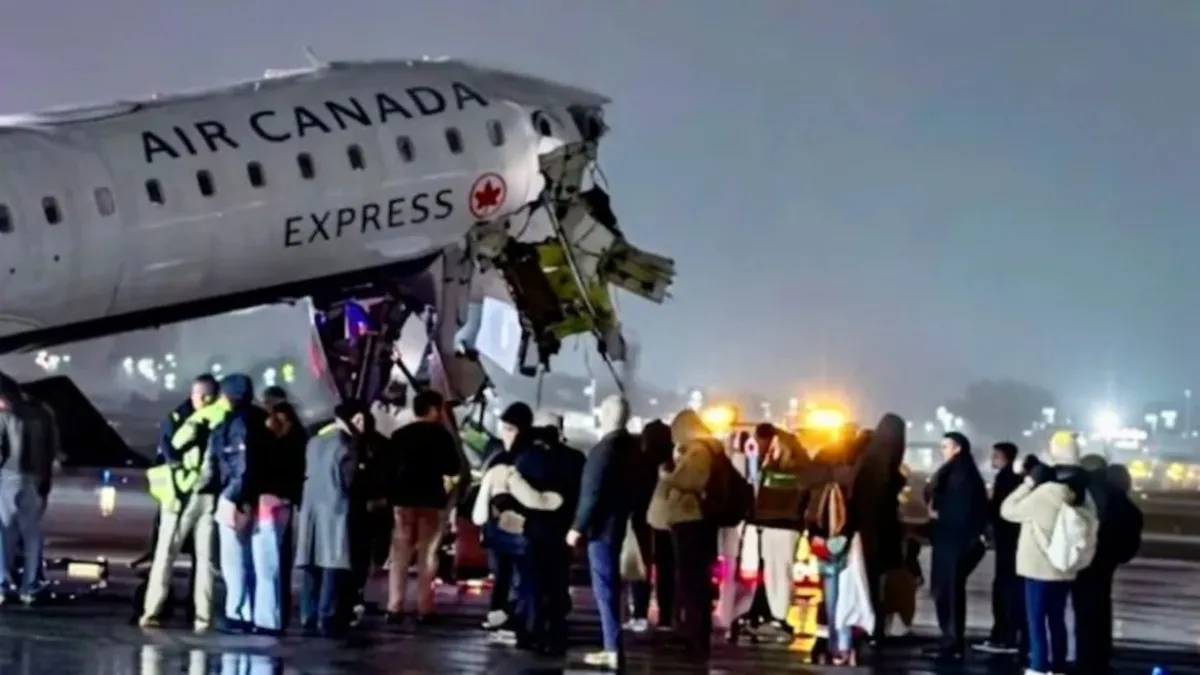 New York’ta pistte facia! Uçak ile itfaiye aracı çarpıştı: Yaralılar var