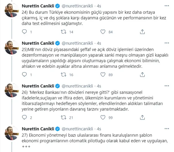 CHP’nin rezerv yalanlarını tek tek çürüttü! Nurettin Canikli Merkez Bankası’ndaki döviz işleyişini böyle anlattı