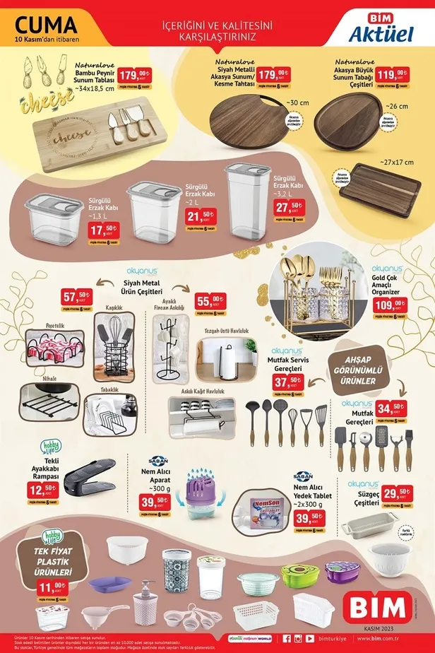 14 Kasım BİM aktüel ürünler kataloğu: BİM’e 349 TL’ye fön makinesi, 229 TL’ye power bank, 229 TL’ye akıllı saat, 17 TL’ye saklama kabı geliyor
