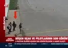 Bursada düşen uçak ve pilotlarının son görüntüleri!