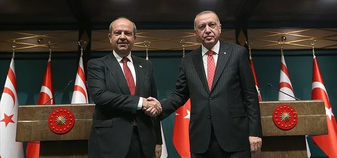 SON DAKİKA | Başkan Recep Tayyip Erdoğan KKTC Cumhurbaşkanı Ersin Tatar ile görüştü