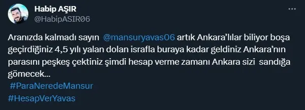 CHP’li Mansur Yavaş ABB’nin kasasını boşalttı! Para nerede hesap ver!