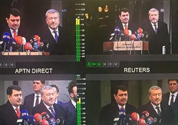 Vali Şahin'in açıklamasını dünya televizyonları canlı verdi