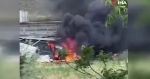 Ankara’da tır yangını! Alevler yükseldi