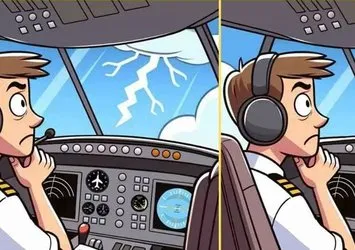 10 saniye içinde sadece dahi olmaya en yakın olanlar pilot resimlerindeki 3 farkı buluyor!