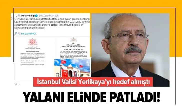 İstanbul Valiliği'nden Kılıçdaroğlu'nun iddialarına açıklama!