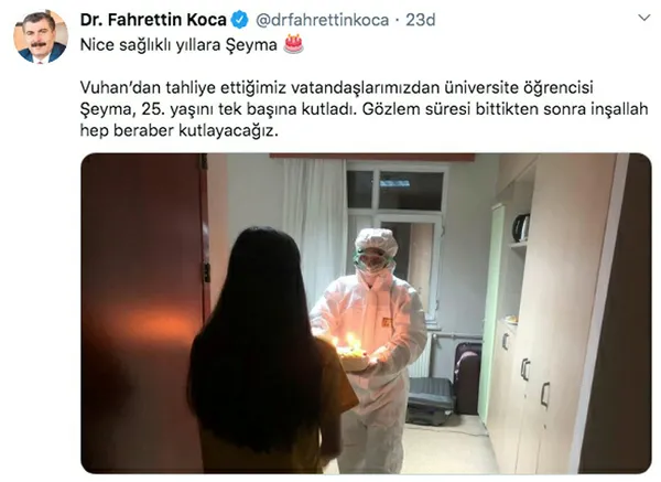 saglik-bakani-fahrettin-koca-vuhandan-getirilen-ogrencinin-dogum-gununu-kutladi-1581171252507.jpg Sağlık Bakanı Fahrettin Koca Vuhan'dan getirilen öğrencinin doğum gününü kutladı - 2