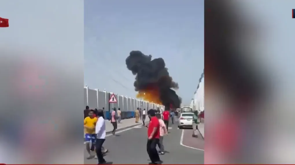 Katar’da füze enkazı düşme anı