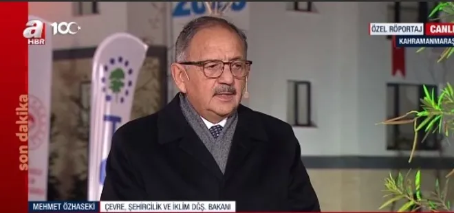 Çevre, Şehircilik ve İklim Değişikliği Bakanı Mehmet Özhaseki A Haber’de açıklamalarda bulundu