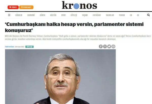 İYİ Parti Genel Başkan Yardımcısı Durmuş Yılmaz FETÖ’nün sitesine konuştu