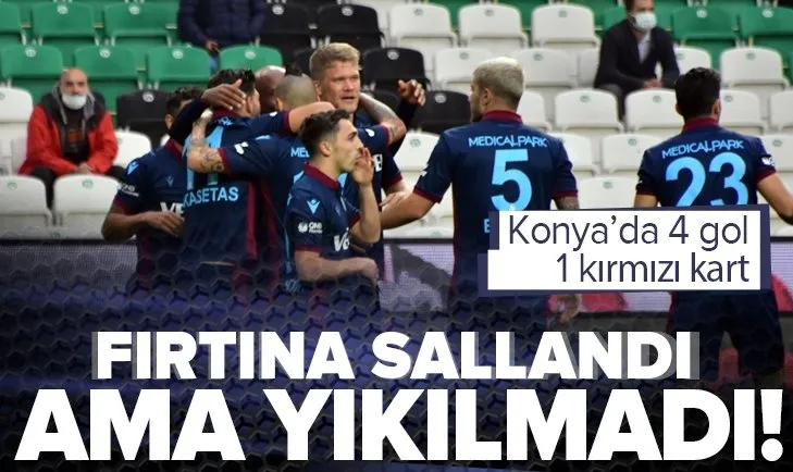 Konyaspor: 2 - Trabzonspor: 2 MAÇ SONUCU | Fırtına 10 kişiyle 1 puanı kopardı