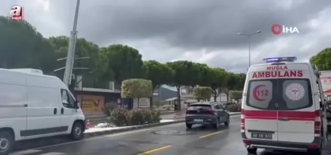 Muğla’da minibüs direğe çarptı sürücü yaralandı