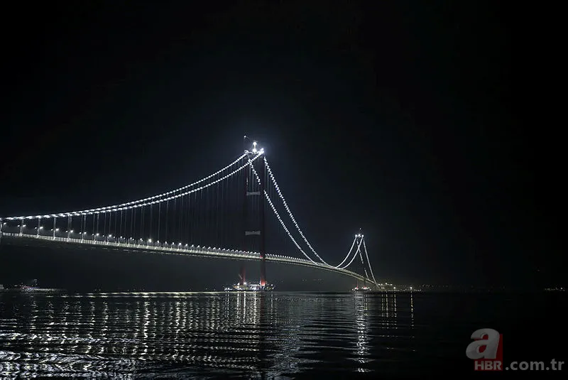 Çanakkale Köprüsü kaç km? 1915 Çanakkale Köprüsü uzunluğu kaç metre? Orta açıklığı, kule yükseliği kaç metre? 3